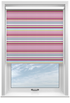 Stripy (Blackout), Pink - Roller Blind